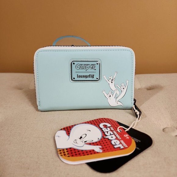 Loungefly Casper The Friendly Ghost Let's Be Friends GID Zip Around Wallet NEW - Picture 6 of 14